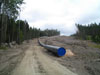 Просека строящегося газопровода у пересечения с рекой Малиновкой