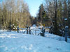 Ворота в заграждениях территории Сайменского канала на дороге к шлюзу "Брусничное"