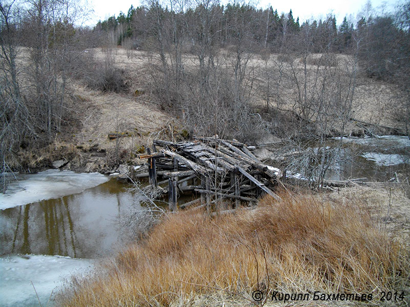 Развалины моста через реку Малиновку
