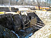 Плотина на водосливном канале у старого шлюза № 6-8 "Мустола" во время ремонта